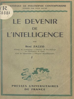 cover image of Le devenir de l'intelligence